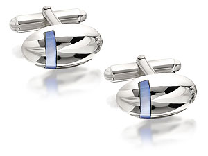 Sterling Silver And Pale Blue Mother Of Pearl