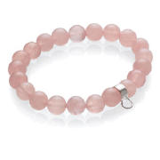 Sterling Silver And Rose Quartz Bracelet