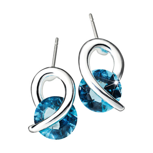 sterling Silver Aqua Earrings