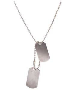 Silver Army Style Dog Tag Pendant