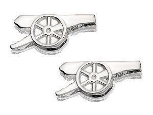 Sterling Silver Arsenal FC Cannon Earrings 10mm
