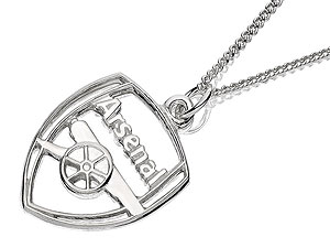 Silver Arsenal FC Shield Crest Pendant