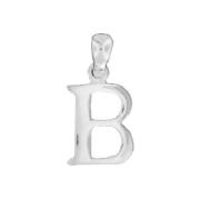 Sterling Silver B Initial Pendant
