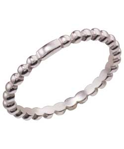 Sterling Silver Beaded Stacker Ring