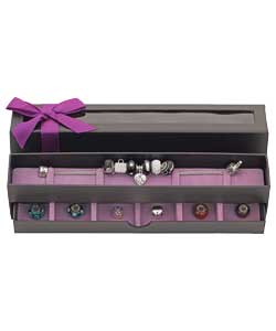 Silver Black Box Set with Charms