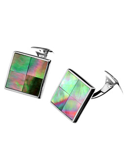 sterling silver black pearl cufflinks