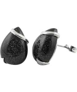 Sterling Silver Blue Sandstone 11.3 Pearshape