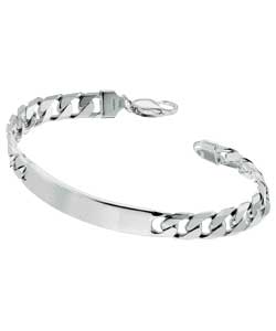 Silver Boys Solid Look ID Bracelet - Personalised