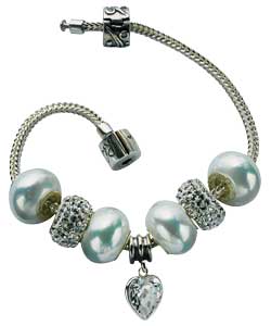 Sterling Silver Bride Charm Bracelet
