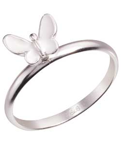 Sterling Silver Butterfly Stacker Ring