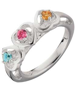Sterling Silver Childrens Cubic Zirconia Daughter Ring