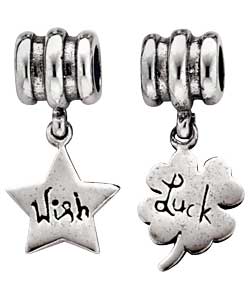 Sterling Silver Childrens Luck and Wish Bead Charm