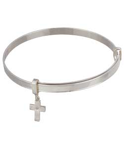 Sterling Silver Childs Diamond Cross Expander