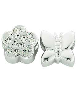 Sterling Silver Childs Flower and Butterfly