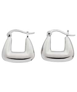 Sterling Silver Chunky Handbag Creole Earrings