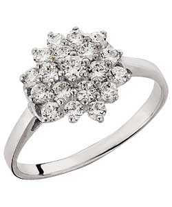 Sterling Silver Cluster Ring