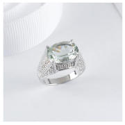 STERLING SILVER CREEN CUBIC ZIRCONIA AMY