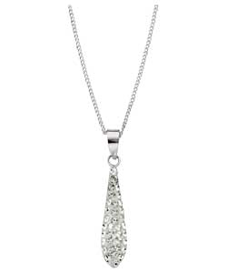 Sterling Silver Crystal Bomb Drop Pendant