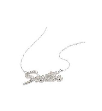 Sterling Silver Crystal Sister Necklet