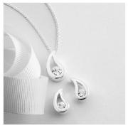 sterling Silver Cubic Zirconia Earring and