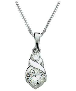 Sterling Silver Cubic Zirconia Hugs and Kisses