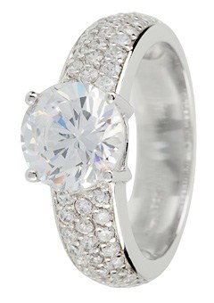 Sterling Silver Cubic Zirconia Solitaire and