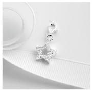 Sterling Silver Cubic Zirconia Star Charm