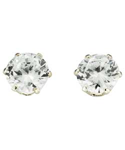 Sterling Silver Cubic Zirconia Stud Earrings