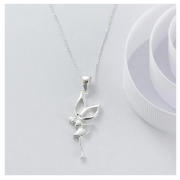 Sterling Silver Cut Out Fairy Pendant