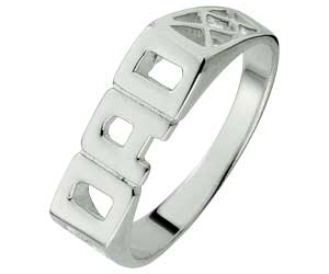 Sterling Silver Dad Ring
