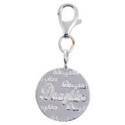 Sterling Silver Daughter Charm