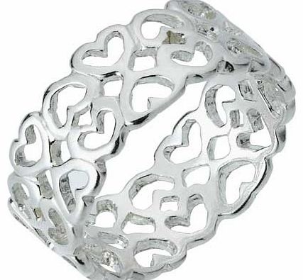 Silver Double Heart Ring