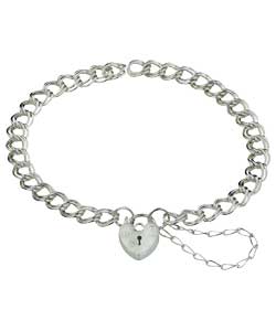sterling Silver Double Panza Padlock Bracelet