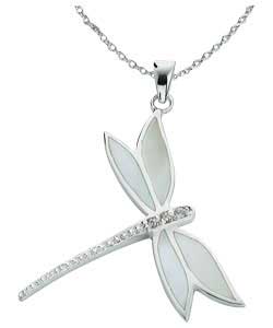 Silver Dragonfly Pendant
