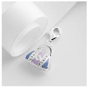 Sterling Silver Enamel and Crystal Handbag Charm