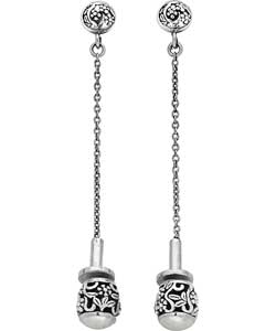 Sterling Silver Filigree Drop Earrings