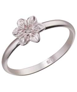Sterling Silver Flower Stacker Ring