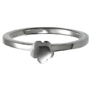 Silver Flower Stacking Ring, Medium