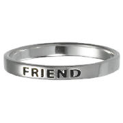 Sterling Silver Friend Stacking Ring, Medium