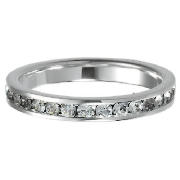 Sterling Silver Full Clear Crystal Stacking