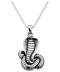 Sterling Silver Gents Oxidised Serpent Pendant