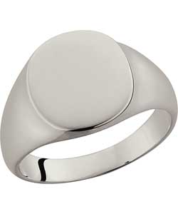 Sterling Silver Gents Plain Signet Ring