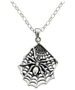Sterling Silver Gents Spiderweb Pendant