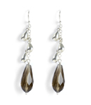 sterling SILVER GLASS AND DROPLET EARRINGS