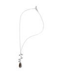 STERLING SILVER GLASS AND DROPLET NECKLACE