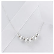 sterling Silver Graduated Bead Necklet