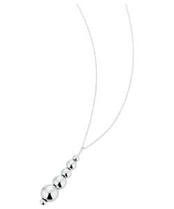 Sterling Silver Graduated Bead Pendant