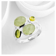 Sterling silver green aventurine and peridot