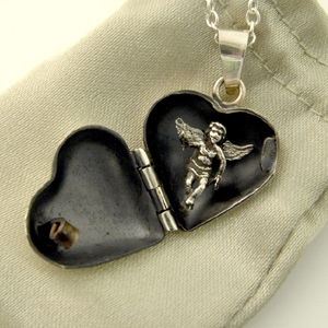 Sterling Silver Guardian Angel Locket