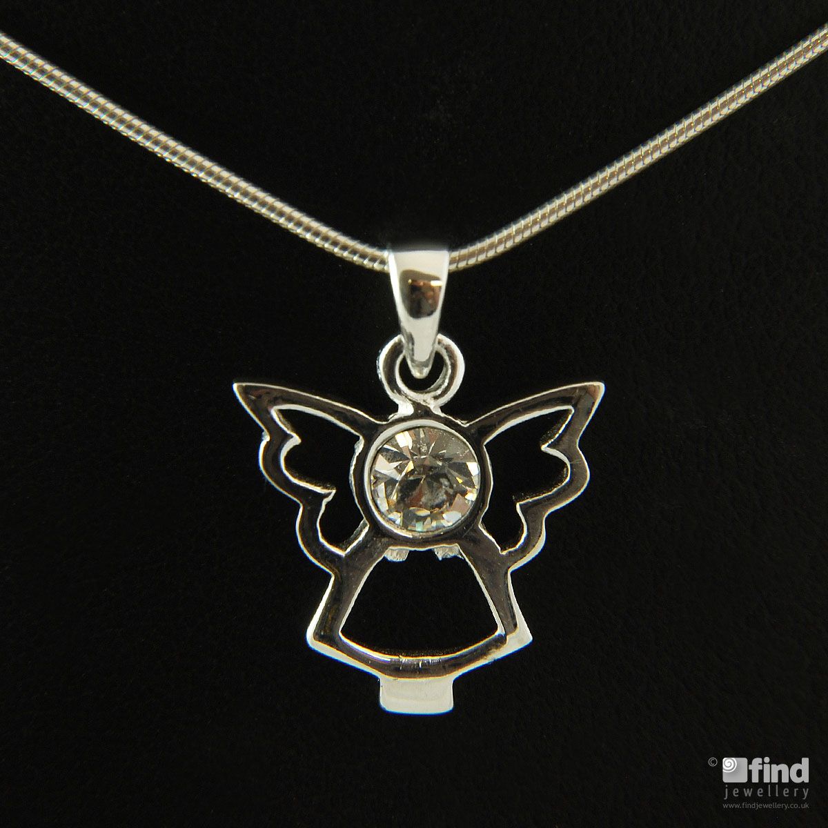 Sterling Silver Guardian Angel Necklace